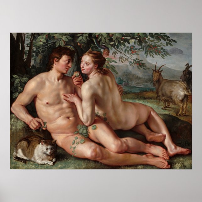 Hendrick Goltzius The Fall of Man 1616 Wall Art Poster (Framsidan)