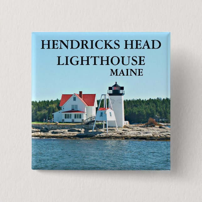 Hendricks Head Lighthouse, Maine Pin Knapp (Framsida)