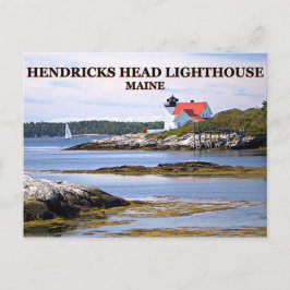 Hendricks Head Lighthouse, Maine Postcard Vykort