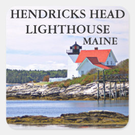 Hendricks Head Lighthouse, Maine Stickers Fyrkantigt Klistermärke