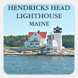 Hendricks Head Lighthouse, Maine Stickers Fyrkantigt Klistermärke