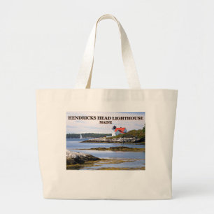 Hendricks Head Lighthouse, Maine Tote Bag Jumbo Tygkasse