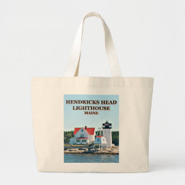 Hendricks Head Lighthouse, Maine Tote Bag Jumbo Tygkasse