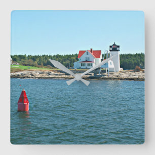 Hendricks tar tid på den Head fyren, Maine Fyrkantig Klocka