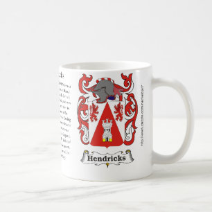 Hendricks ursprung som är menande och vapensköld kaffemugg