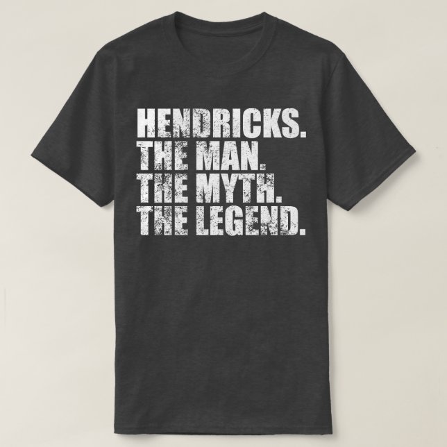 HendricksHendricks Family namn Hendricks efternamn T Shirt (Design framsida)