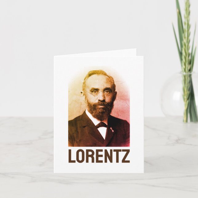 Hendrik Lorentz Anteckningskort (Framsida)