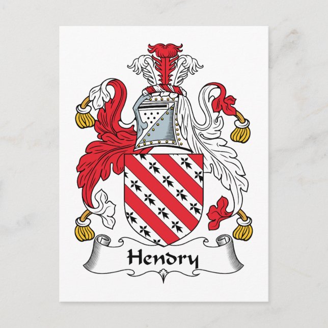 Hendry Family Crest Vykort (Framsida)