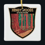 Hendy Skogen State Park California Badge Vintage<br><div class="desc">Ett exempel på detta är Hendy Skogen State Park i ett märke stil.</div>