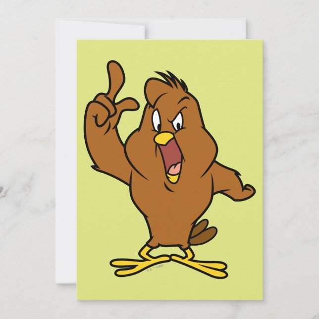 Henery Hawk Skriker Kort (Framsida)