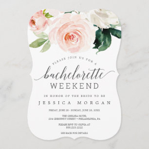 Henfest Itinerary Blushing Blooms Inbjudningar