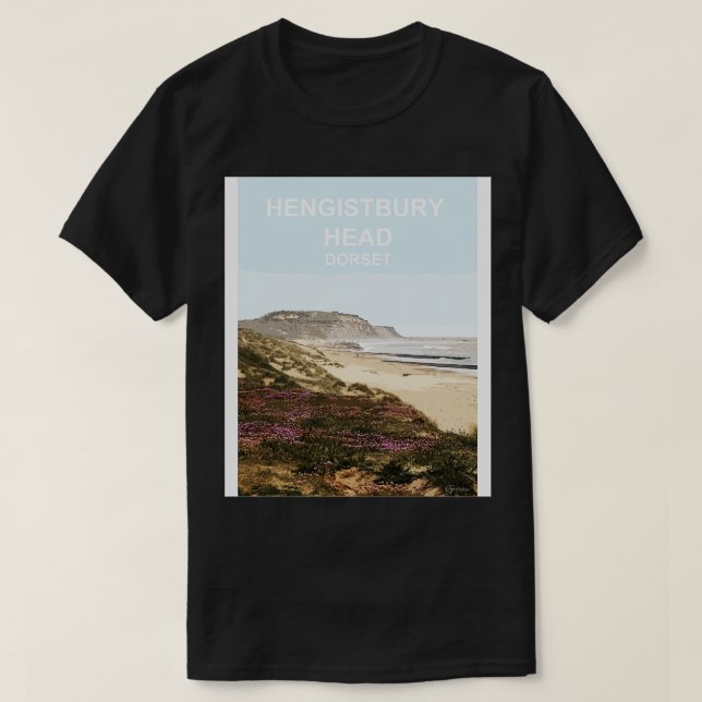 Hengistbury Head Dorset Travel Gift T Shirt (Design framsida)
