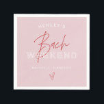HENLEY Modern Rosa Red Retro Bachelorette Pappersservett<br><div class="desc">Den här bachelorette-dockan har ett edgy handskrivet skriptteckensnitt och en modern kombination av rosa och röd färg. Pair med vad som helst i HENLEY-samlingen för en sammanhållen blick.</div>