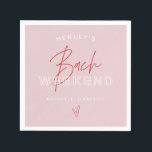HENLEY Modern Rosa Red Retro Bachelorette Pappersservett<br><div class="desc">Den här bachelorette-dockan har ett edgy handskrivet skriptteckensnitt och en modern kombination av rosa och röd färg. Pair med vad som helst i HENLEY-samlingen för en sammanhållen blick.</div>