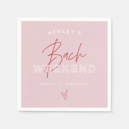 HENLEY Modern Rosa Röd Retro Möhippa Pappersservett