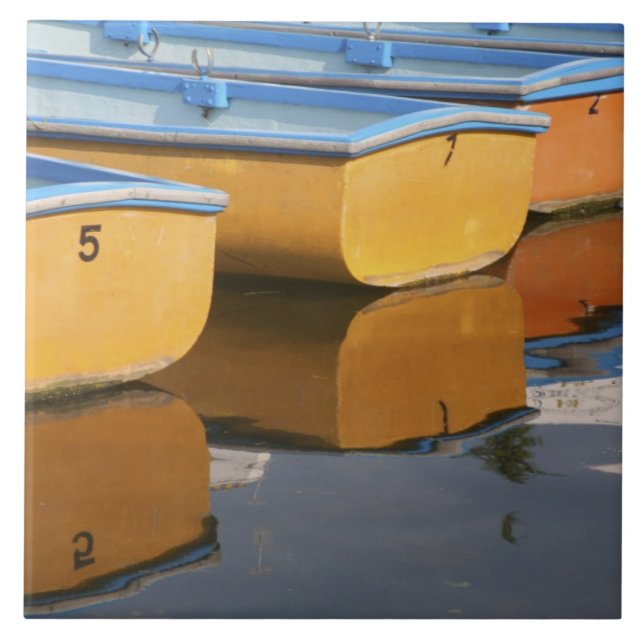 Henley-on-Thames radbåtar vid Thames River, Kakelplatta (Framsidan)