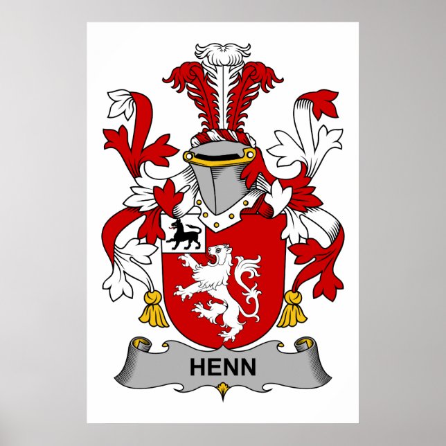 Henn Family Crest Poster (Framsidan)