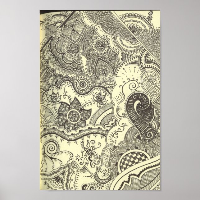 Henna Art Kanvastryck Poster (Framsidan)