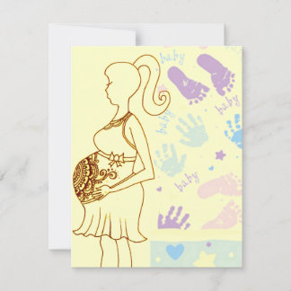Henna Baby Shower skriver ut inbjudan