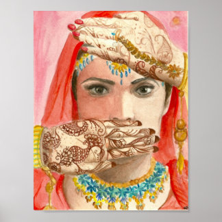 Henna Bride Poster