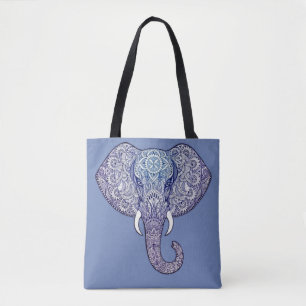 Henna Elephant Art Design Tygkasse