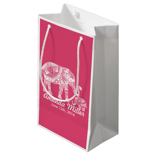 Henna Elephant Baby Shower - Indisk inspiration (Framsidan Vinklad)