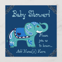Henna Elephant (babyskor) Inbjudningar