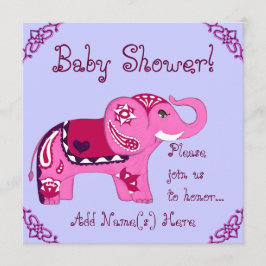 Henna Elephant (Rosa/Lila) (Babyskor) Inbjudningar