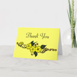 Henna Flower (Gult) Tack Kort