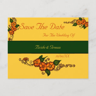 Henna Flower Meddelande Vykort