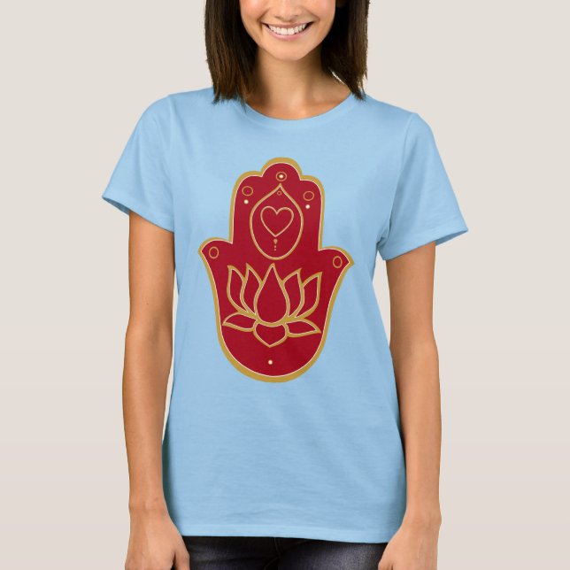 Henna Hamsa Lotus T-shirt (Framsida)