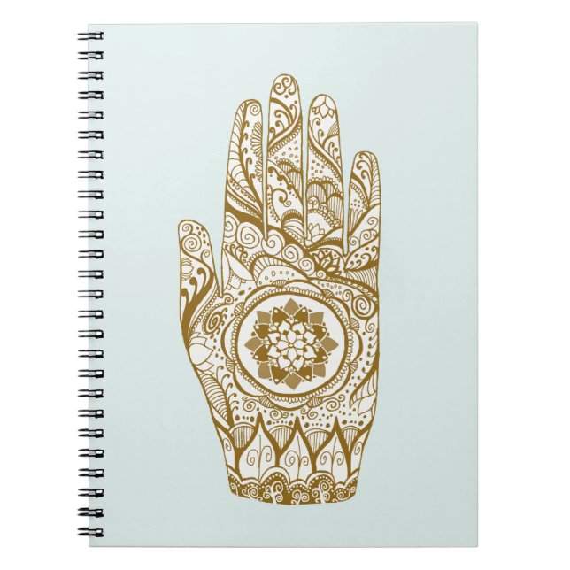 Henna Hand Lotus Anteckningsbok (Framsidan)