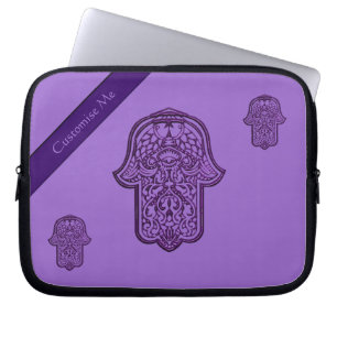 Henna Hand of Hamsa (Lila) Laptop Sleeve