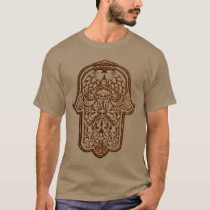 Henna Hand of Hamsa (Orange) Tee Shirt