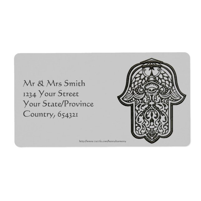 Henna Hand of Hamsa (Original) Fraktsedel (Framsidan)