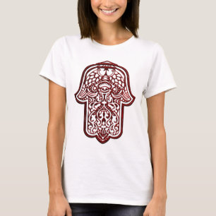 Henna Hand of Hamsa (Röda) T-shirt