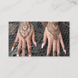 Henna Hand Tatto Affärskort Visitkort