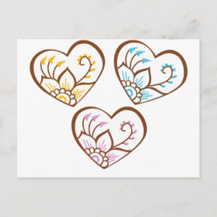 Henna Hearts Vykort