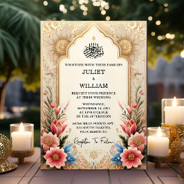 Henna Islam Nikah Arabiska Walima Muslim Bröllop Inbjudningar