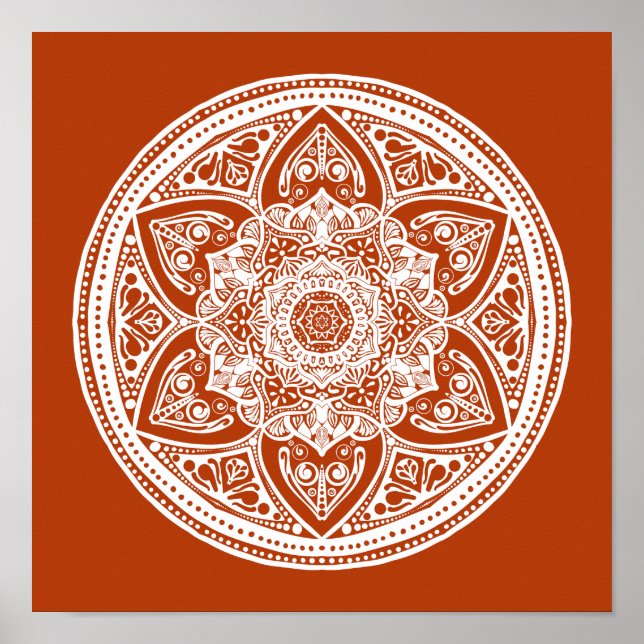 Henna Mandala Poster (Framsidan)