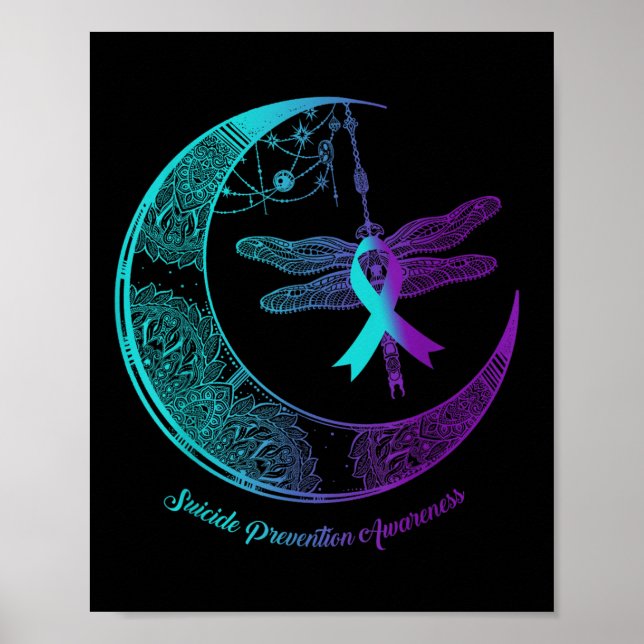 Henna Måne Dragonfly Suicide Prevention Awareness Poster (Framsidan)