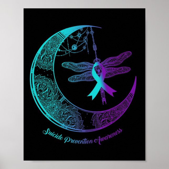 Henna Måne Dragonfly Suicide Prevention Awareness Poster (Framsidan)