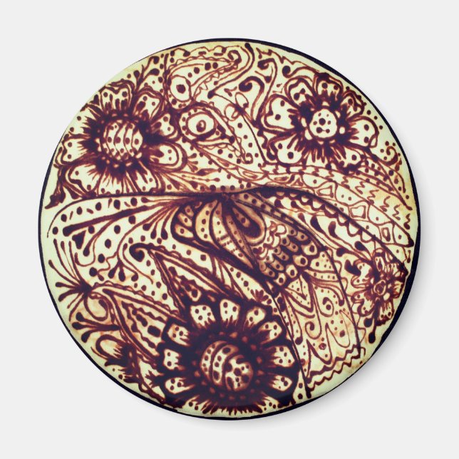 Henna mönster magnet (Framsidan)