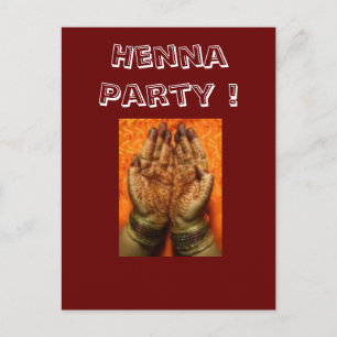 Henna Party-inbjudningar Inbjudan Vykort