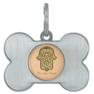 Henna räcker av (guld-) Hamsa, Namnbricka Husdjur