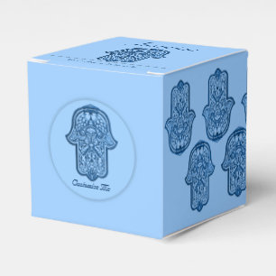 Henna räcker av Hamsa (blått) Presentaskar
