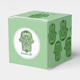 Henna räcker av Hamsa (grönt) Presentaskar
