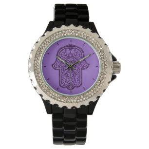 Henna räcker av Hamsa (lilor) Armbandsur