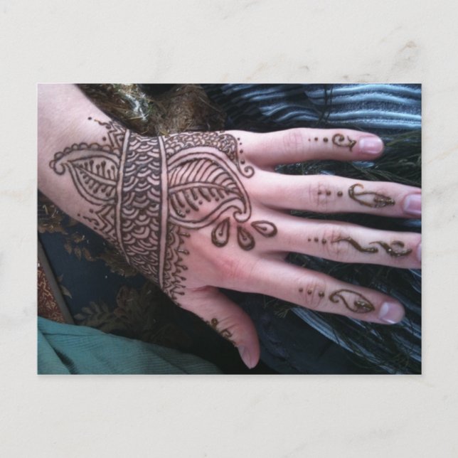 Henna Scales Hand vycard Vykort (Framsida)