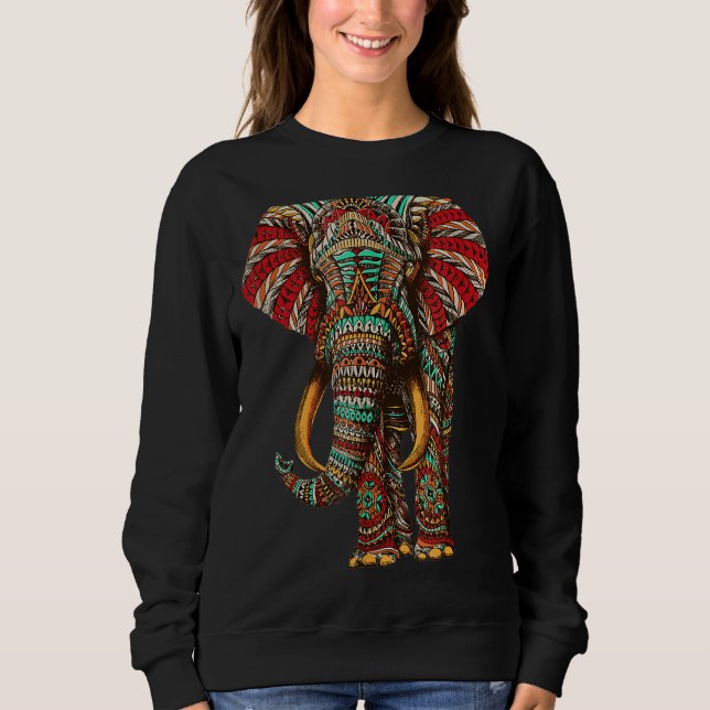 Henna Snyggt Artistic Spara The Elephants Wildlife T Shirt (Framsida)